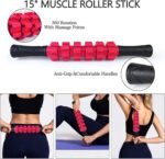 5 in 1 Foam Roller Set, Trigger Point Foam Roller Patented, Massage Stick, Massage Ball, Resistance Band for Deep Muscle Massage Pilates Yoga, Fitness Exercise for Whole Body - Image 4