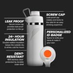 Gatorade 'Overtime' 22oz Stainless Steel Water Bottle, Twist Cap, Grey - Image 3