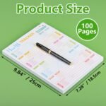 100 Pages Weekly Health Tracker workout journal meal planner notebook Daily Food Diary Fitness Diet Wellness Record for Women Men Weight Loss Progress 9.84 x 7.28inch - Image 7