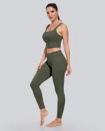 CHRLEISURE Leggings with Pockets for Women, High Waisted Tummy Control Workout Yoga Pants - Image 5