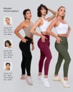 CHRLEISURE Leggings with Pockets for Women, High Waisted Tummy Control Workout Yoga Pants - Image 6