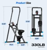3-Level Adjustable Cardio Stair Stepper for Home, Folding Vertical Stair Stepper with Non-Slip Pedals & LCD Monitor, Portable Stair Stepper with Resistance & Handlebar, Supports 350 LBS, Unisex - Image 3