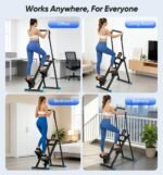 3-Level Adjustable Cardio Stair Stepper for Home, Folding Vertical Stair Stepper with Non-Slip Pedals & LCD Monitor, Portable Stair Stepper with Resistance & Handlebar, Supports 350 LBS, Unisex - Image 8