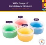 Special Supplies Therapy Putty for Teens and Adults - Resistive Hand Exercise Stress Relief Therapy Putty Kit, Set of 4 Strengths, Three Ounces of Each Putty (Primary Colors) - Image 3
