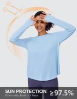PINSPARK Soft Long Sleeve Workout Tops for Women Thumb Holes UV Sun Protection Quick Dry Golf Running Hiking Rash Shirts - Image 5