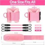 Ankle Resistance Bands with Cuffs, Exercise Bands for Legs and Butt, Home Gym Workout Equipment, Butt Exercise Equipment Booty Bands Ankle Bands for Men Women Legs and Glutes - Image 4