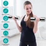 LIFERUN Steel Adjustable Dumbbell Set of 2, 5/10/15lb Free Weights Dumbbells Set, Non-Slip and Comfortable Foam Handle, Adjustable Dumbbells Weights Set for Home Gym Office Exercise - Image 3