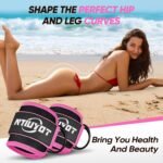 Ankle Resistance Bands with Cuffs, Workout Sets for Women, Resistance Bands for Working Out, Exercise Band for Leg Booty, Home Gym Workout Equipment, Ankle Weights Fitness Band Set - Image 3