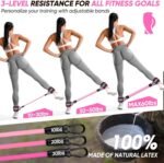 Ankle Resistance Bands with Cuffs, Workout Sets for Women, Resistance Bands for Working Out, Exercise Band for Leg Booty, Home Gym Workout Equipment, Ankle Weights Fitness Band Set - Image 5