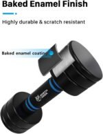 Northdeer Steel Dumbbells Adjustable Black Coated Weight Set with Foam Handles for Home Gym Workout - Strength Trainging for Men, Women (5lbs/10lbs/15lbs/20lbs) - Image 4