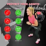 BADONKA Band Protective Sleeves for Booty Bands - Includes 3 Optional Fabric or Latex Resistance Loops - 3 Resistance Levels - Glute & Leg Workout Bands for Women & Men - Image 7
