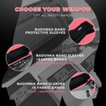 BADONKA Band Protective Sleeves for Booty Bands - Includes 3 Optional Fabric or Latex Resistance Loops - 3 Resistance Levels - Glute & Leg Workout Bands for Women & Men - Image 8