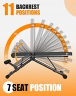 Foldable Weight Bench - Adjustable Bench for Full Body Workout, Fully Upright Backrest Design, Multi-Purpose Incline Decline Bench - 2025 Version Black - Image 4
