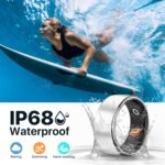 Smart Ring Health Tracker - 24/7 Fitness & Sleep Tracking with Heart Rate Monitor, IP68 Waterproof Activity Tracker for Men/Women, 50+ Workout Modes, 7-Day Battery (Silver, 13) - Image 5