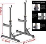Adjustable Squat Rack,Multi-Function Barbell Rack for Weight Lifting and Home Gym Fitness Workout Portable Squat Bench Press - Image 4