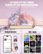 Fitness Tracker, Smart Watch for Women Men with 24/7 Heart Rate/Blood Pressure/Blood Oxygen Monitor,Sleep Tracker,Step & Calorie Counter, IP68 Waterproof Fitness Watches Compatible with Android&iPhone - Image 5