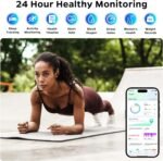 Ultra-Thin Smart Ring for Women Men,Sleep Tracker Ring with Heart Rate, Waterproof Fitness Ring for Activity Monitoring/Steps/Calories,No Subscription Fee,for iSO & Android (Silver,8#) - Image 4