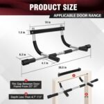 Pull Up Bar for Doorway, Upgrade Chin up Bar for Doorway Without Screws, Portable Strength Training Door Frame Pull-up Bars, Door Workout Bar with Foam Grips for Home - Image 4