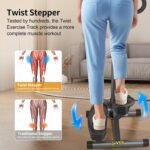 Stepper Machine with Resistance Bands, Mini Stepper with 300LBS Weight Capacity, Twist Stepper for Full Body Workout, Adjustable Step Height, Smooth and Quiet, Step Machine for Men Women - Image 4