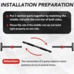 Pull Up Bar for Doorway – Chin Up Bar for Strength Training, No Screws Required – Portable Pull-Up Bar for Upper Body Workout with All Accessories - Image 4