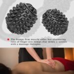 Cellulite Massage Tool Muscle Roller - Deep Fascia Massager & Dimpled Skin Remover for Legs, Thighs & Buttocks - Anti-Cellulite Roller, Smooth Skin, Pain Reliefs Black（Black - 4 Wheel） - Image 4