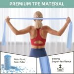 Stretch Bands for Exercise, 5 Levels Resistance Bands for Working Out, Exercise Bands for Physical Therapy, Pilates, Rehab, Stretch, Strength Training and Yoga Starter Set - Image 4