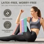 Stretch Bands for Exercise, 5 Levels Resistance Bands for Working Out, Exercise Bands for Physical Therapy, Pilates, Rehab, Stretch, Strength Training and Yoga Starter Set - Image 5