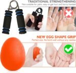 Peradix Hand Grip Strength Trainer, Stress Relief Ball, Wrist Rehab Therapy Hand Grip Equipment Ball Squishy Tools - Set of 3 Finger Resistance Exercise Squeezer - Image 3