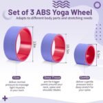 3 Pack ABS Yoga Wheel Set 660 Lbs Foam Roller for Back Pain & Stretching Back Wheel for Massage, Purple and Pink Set - Image 3