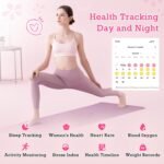 Smart Ring for Women & Men, Fitness Tracker with Sleep Monitoring, Step Tracker, Blood Oxygen, Heart Rate, Air Gestures, No Subscription Fee, IP68 Waterproof for iOS & Android (Pink,#8) - Image 3