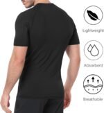 Men's Compression Shirts Cool Dry Short Sleeve Baselayer Athletic Workout T Shirts - Image 5
