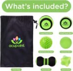 Massage Ball Therapy Set for Muscle Knots and Post-Workout - Physical Therapy Balls, Trigger Point & Yoga Therapy, Massage Ball for Feet - 6-Piece Set (Green)' - Image 3