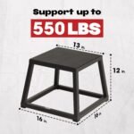 Yes4All Metal Plyo Box, Steel Plyometric Box - Sturdy, Anti-Slip, and Ideal for Home Gym Workouts - 12in - Image 3