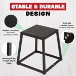 Yes4All Metal Plyo Box, Steel Plyometric Box - Sturdy, Anti-Slip, and Ideal for Home Gym Workouts - 12in - Image 4