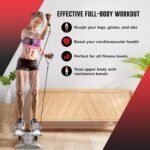 Nordic Lifting Mini Stepper Machine – Stair Climber w/Resistance Bands & LCD – Home Workout Stepper - Image 6