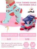 Eurzom 6 Pairs Funny Yoga Lover Socks for Women Novelty Cotton Crew Socks Yoga Stuff Christmas Gift for Women Girls Yogis Lovers - Image 4