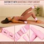 Solaea Straps – Adjustable Wrist & Ankle Weights, 4lb Total (2lb Each) Soft Silicone Set for Pilates, Yoga, Walking & Strength Training (Pink) - Image 3