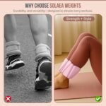 Solaea Straps – Adjustable Wrist & Ankle Weights, 4lb Total (2lb Each) Soft Silicone Set for Pilates, Yoga, Walking & Strength Training (Pink) - Image 8