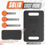 Yes4All Cast Iron Rucking Weight for Backpack, Training Weight Plate with Ergonomic Rounded Handle, Protective Glossy Finish for Weighted Walking, Hiking, Rucking, Resistance Workout, 10 LB - Image 5