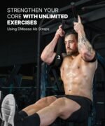 DMoose Fitness Hanging Ab Straps for Pull Up Bar & Core Strength Training - Soft Padded Exercise Straps for Ab Swing & Leg Raises, Hang Bar Strap with 2 Steel Carabiners - Abs Equipment for Home & Gym - Image 3