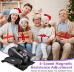 FUNMILY Under Desk Elliptical, Ellipse Leg Exerciser, Standing or Seated Mini Elliptical Machines, Portable Bike Pedal Exerciser for Seniors/Adults, Leg Workout Equipment for Home/Office - Image 4