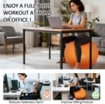 Gruper Yoga Ball, Multiple Sizes Non Slip Exercise Ball for Workout, Birthing, Balance, Stability, Pregnancy, 2200LB Capacity, Anti Burst Chair for Home and Office, Includes Quick Pump & Fitness Guide - Image 6