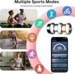 Smart Ring for Women & Men, Fitness Tracker with Heart Rate, Blood Oxygen, Sleep Monitoring, Long-Lasting Battery, IP68 Waterproof, Compatible with Android & iOS (Gold, 10) - Image 5