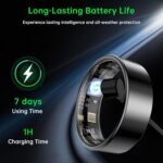 Smart Ring for Women & Men, Fitness Tracker with Heart Rate, Blood Oxygen, Sleep Monitoring, Long-Lasting Battery, IP68 Waterproof, Compatible with Android & iOS (Gold, 10) - Image 6