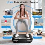 AoraPulse Vibration Plate Exercise Machine, Vibration Plate for Lymphatic Drainage Weight Loss, 400 Lbs Capacity Full Body Workout Vibrate Fitness Platform for Home Women Men - Image 3