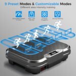 AoraPulse Vibration Plate Exercise Machine, Vibration Plate for Lymphatic Drainage Weight Loss, 400 Lbs Capacity Full Body Workout Vibrate Fitness Platform for Home Women Men - Image 4