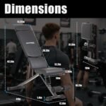 BARWING Adjustable Foldable Portable Weight Bench for Home Gym,700-800LBS Flat Incline Decline Workout Bench for Full Body Workout Easy Assembly for Home Gym - Image 4