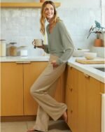 NEW YOUNG 3 Pack Women's Wide Leg Pants with Pockets High Waist Loose Sweatpants Casual Lounge Yoga Workout Palazzo - Image 4