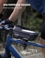 Lamicall Bike Frame Bag Waterproof - [1s Release] [2 in 1] Bike Phone Mount Holder, Bicycle Top Tube Bag, Cycling Pouch with Rain Cover, Bikes Accessories for Phones Under 7" - Image 3