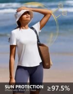 PINSPARK Soft Workout Tops for Women Short Sleeve UV Protection Shirt Quick Dry Athletic Hiking Travel Basic Tee Shirts - Image 4